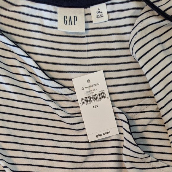 NWT Gap Cami Wrap Midi Stripe Dress - Large Tall - Picture 7 of 7